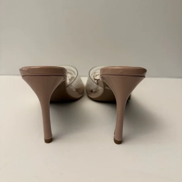 Elegant Clear and Tan Women's Heels - Picture 4 of 8